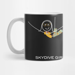 Funny Womens Skydiving Design Mug